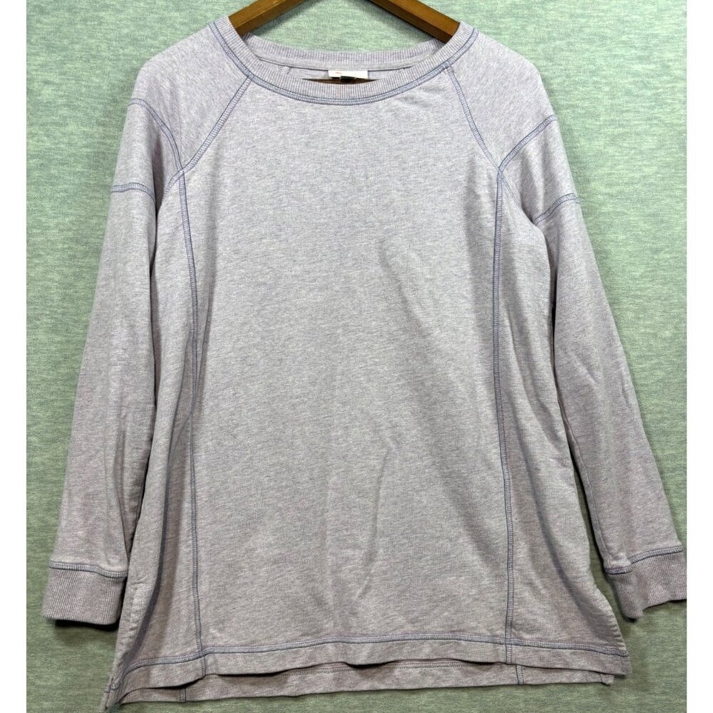 J Jill Fit Lavender Long Sleeve Active Wear Tunic Top With Side Slits Xs